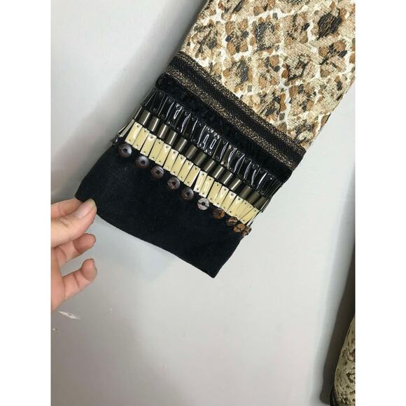 chico's tapestry jacquard beaded long length sleeve jacket - Picture 6 of 7